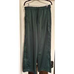 Zipway Change N The Game Mens Green Tear Away Basketball Warm Up Pants Large